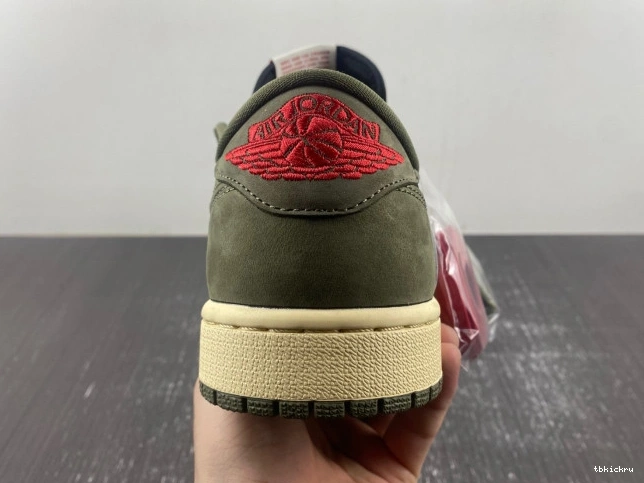Rep TBK 1 AIR X OLIVE' SP 'BLACK LOW DM7866-002 OG TRAVIS JORDAN SCOTT 0819